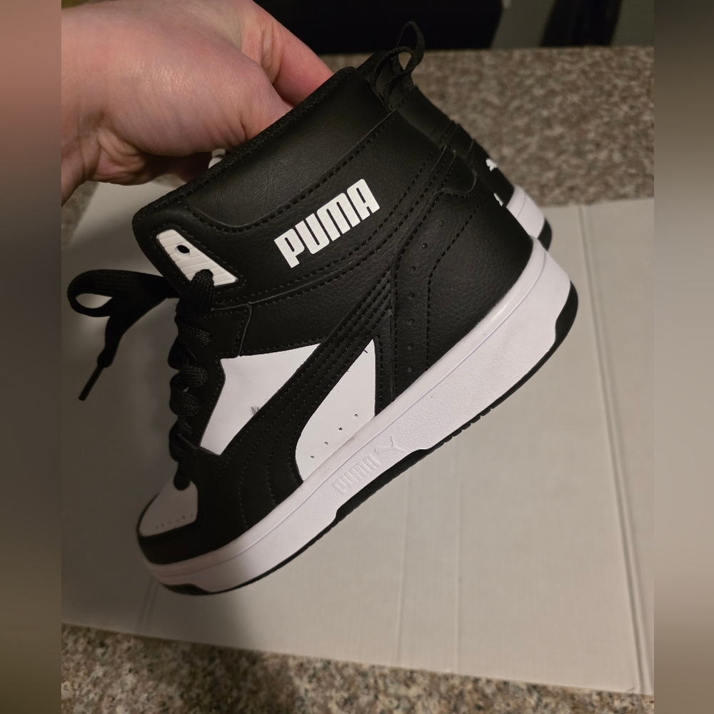 Puma Rebound Joy Kids' Sneakers, Black & White